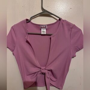 Women's Pink Tie-Front Top 🎀